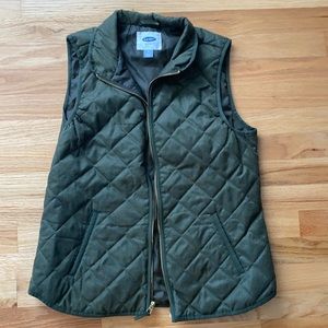 Green quilt vest